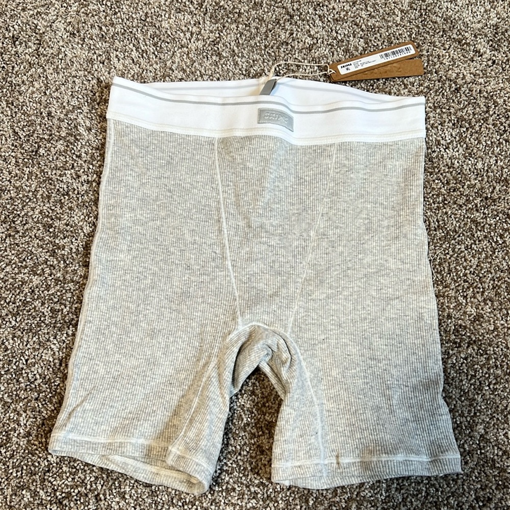 skims light heather grey boxer nwt